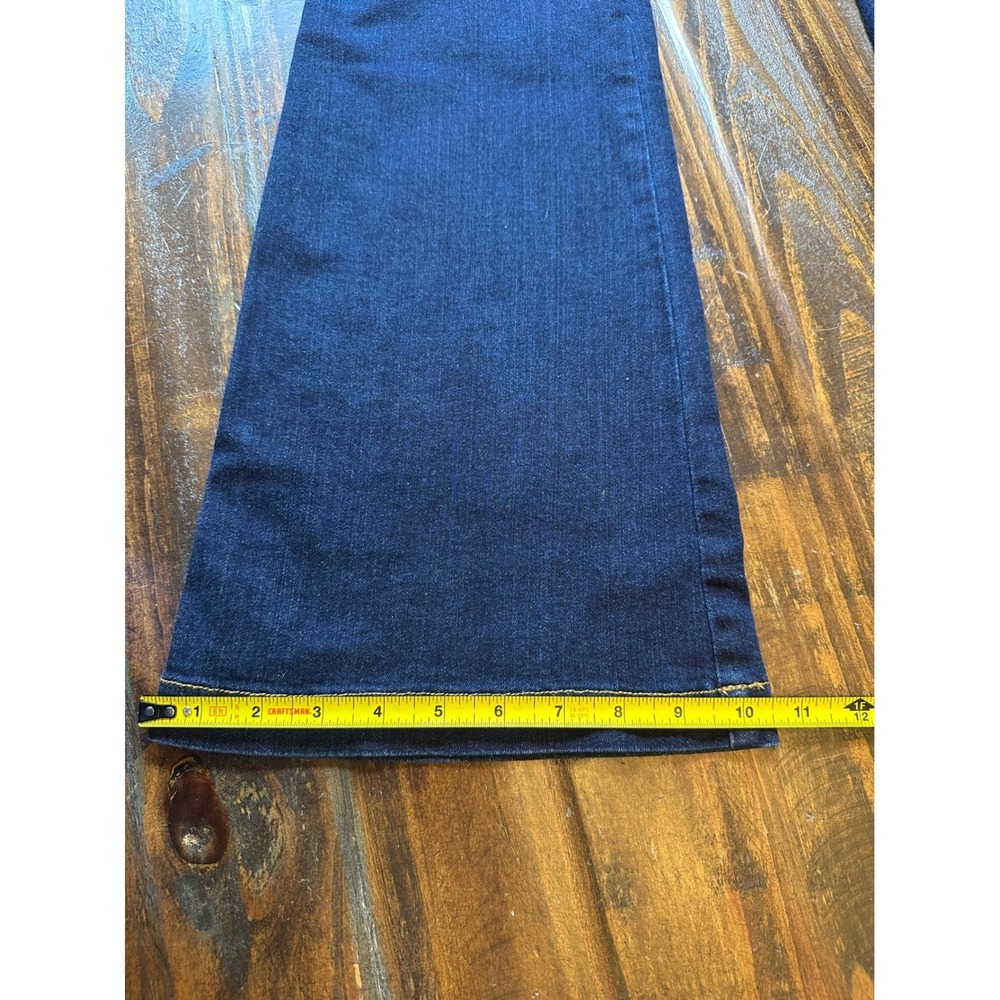 Spanx Flare Jeans Dark Indigo High Rise Pull On Stretch Denim Women's Large - Picture 5 of 12